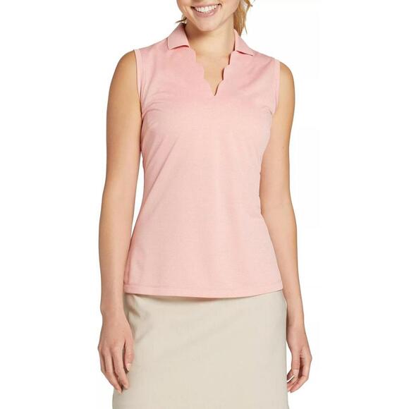 Walter Hagen Other - Walter Hagen Women's  Scallop Sleeveless Golf Polo, Medium, Rose Thorn Pink